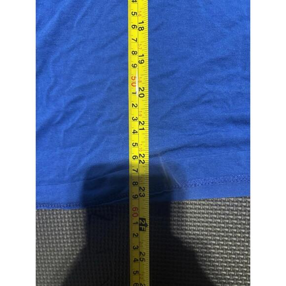 Emily Blu Womens Crew Neck Sleeveless Rayon Blue Beach T Shirt Top Tank Top - Picture 3 of 6